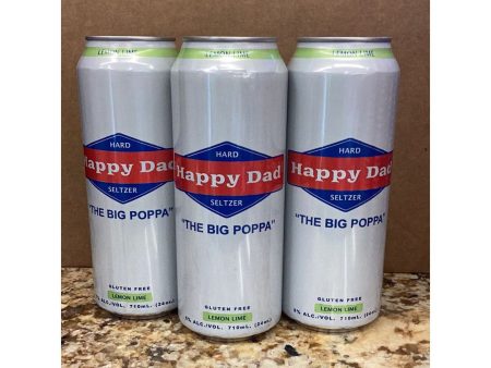 Happy Dad Lemon Lime Seltzer 24oz For Cheap