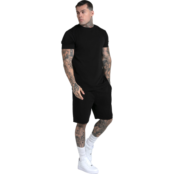 T-Shirt And Shorts Set Black For Discount