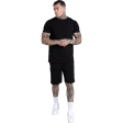 T-Shirt And Shorts Set Black For Discount