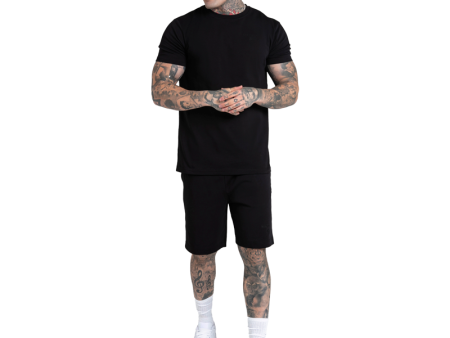 T-Shirt And Shorts Set Black For Discount