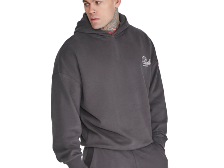 Graphic Hoodie Grey For Cheap