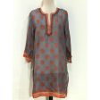 Women s Long Silk Tunic Dress in Orange Online Hot Sale