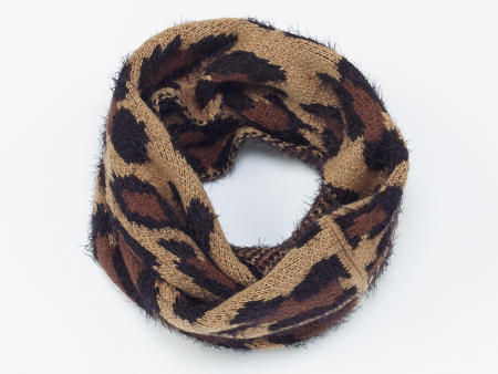 Leopard Knit Infinity Scarf Hot on Sale