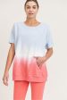 Mono B Popsicle Dip-Dye Raglan Cotton Terry Top Hot on Sale