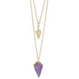 Purple Arrowhead Long Necklace Hot on Sale