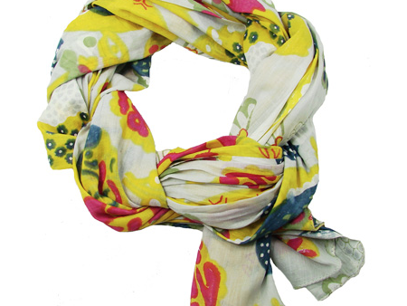 Japanese Garden Scarf - Cream Discount