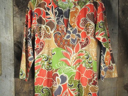 Tunic with Modern Floral Hot on Sale