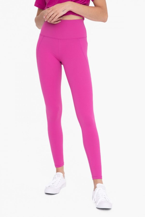 Mono B Tapered Band Essential Solid Highwaist Leggings Online