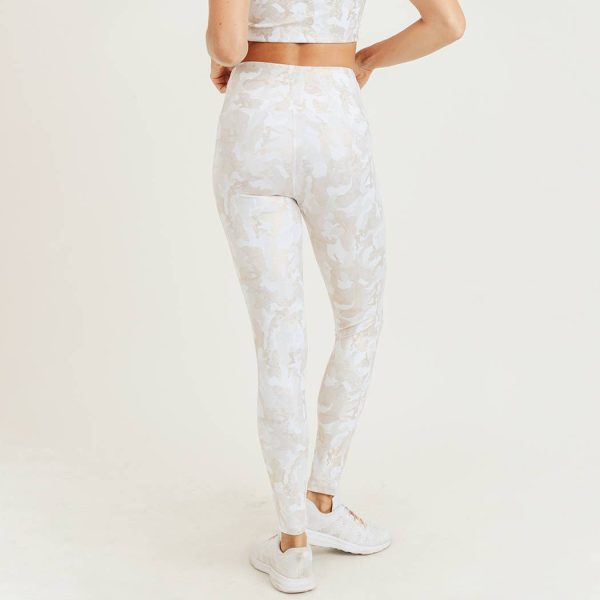 Mono B Camo Gold Microdot Foil Highwaist Leggings Hot on Sale