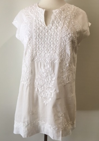 Short Sleeve Embroidered Tunic Top Supply