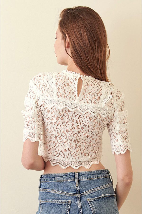 Storia Lace Crop Top For Cheap