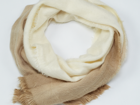 Ombre Soft Scarf Beige For Sale