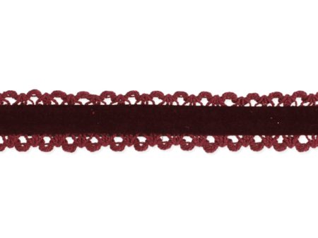 Maroon Velvet & Crochet Choker Online Hot Sale