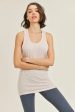 Mono B Essential Longline Athleisure Muscle Top on Sale