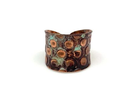 Anju Copper Patina Ring in Copper and Teal Rivets Hot on Sale