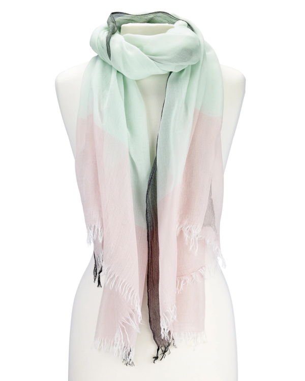 Color Block Scarf in Pastel Online now