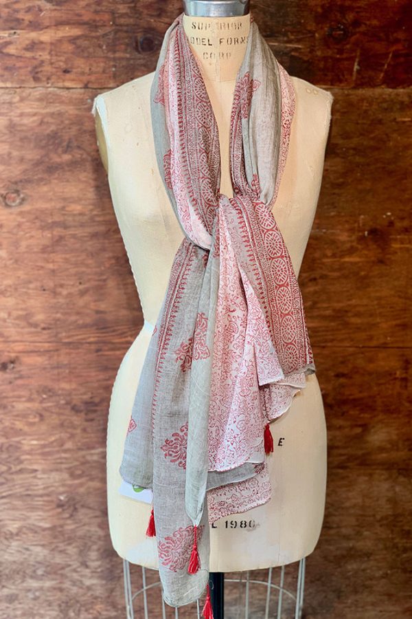 Dolma Cotton Scarf Indian Print Sale