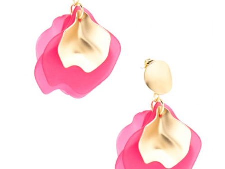 Zenzii Sheer Petals Drop Earrings Hot on Sale