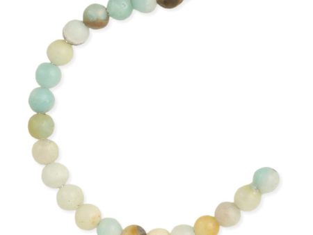 Amazonite Stone Bead Hoop Earrings Sale