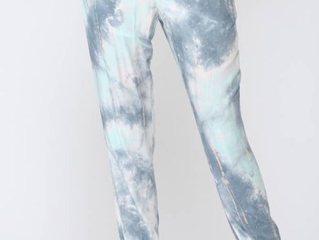 Tie Dye Jogger Pants Aqua For Cheap