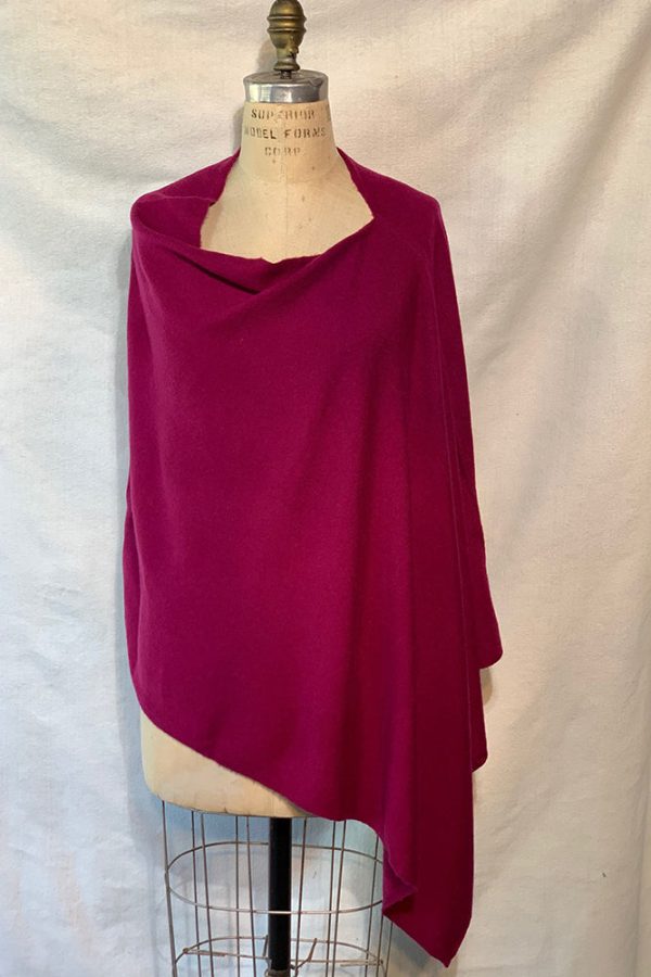 Dolma Cashmere Poncho Berry Sale