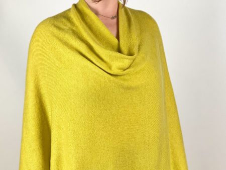 Dolma Cashmere Poncho Lime Supply