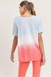 Mono B Popsicle Dip-Dye Raglan Cotton Terry Top Hot on Sale