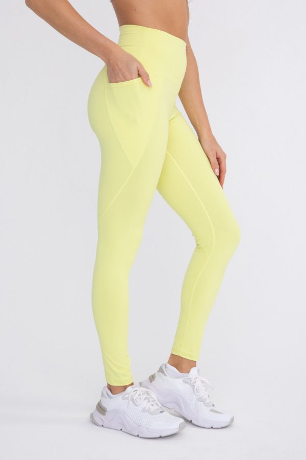 Mono B Tapered Band Essential Solid Highwaist Leggings Online