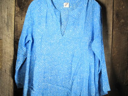 Batik Tunic in Blue Sea Sale