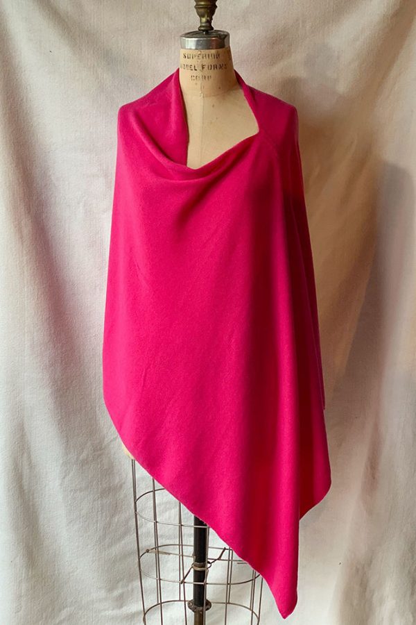 Dolma Cashmere Poncho Magenta Fashion