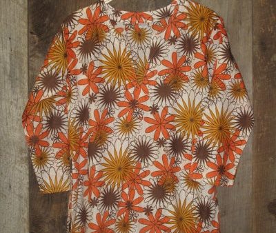 Cotton Tunic Top Orange Floral Online