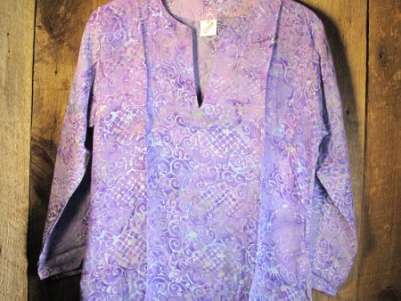 Batik Tunic in Lilac Waves Sale