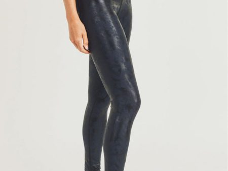 Mono B Overlay Metallic Foil Print Highwaist Leggings Online Hot Sale