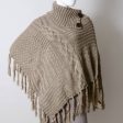 Bohemian Cable Knit Poncho With Tassels Online Hot Sale