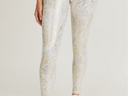 Mono B Gold Snake Print Highwaist Leggings Discount