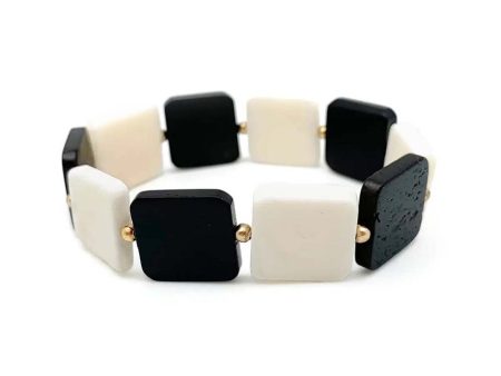 Anju Omala Modern Monochrome Collection Square Beads Bracelet Online