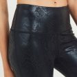 Mono B Black Nagini Snake Foil Print Highwaist Leggings For Discount