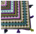 Sedona Squares Scarf - Purple Online Sale