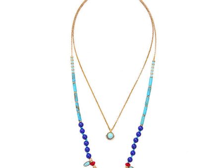 Beaded Layered Boho Necklace For Discount