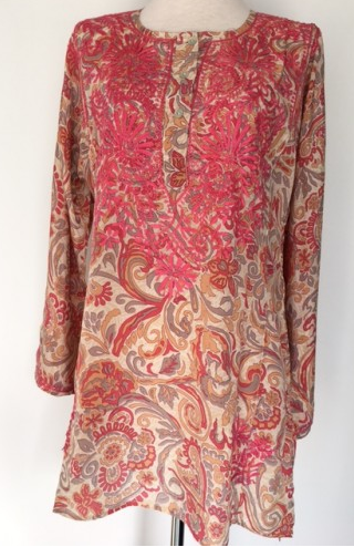 Silk Tunic in Pink Online Sale