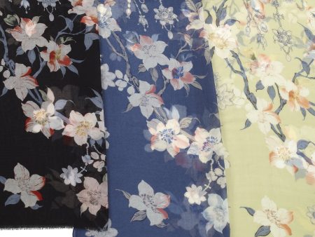 Japanese Floral Scarf For Discount