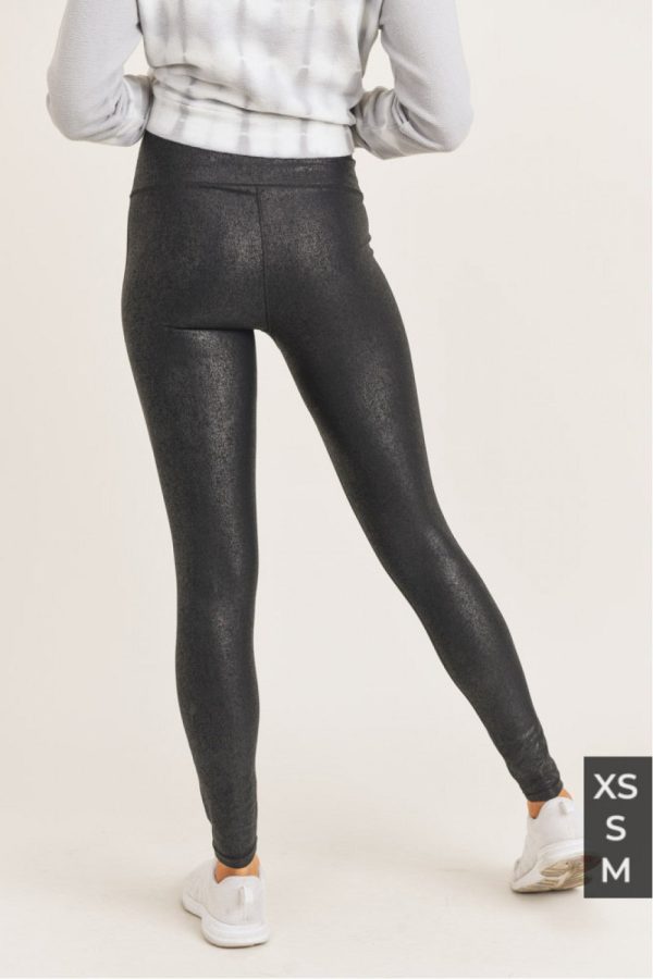 Mono B Crackle Glaze Foil Highwaist Leggings Cheap