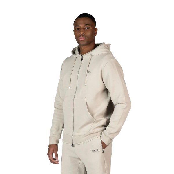 Q-Tape Regular Fit Zip Through Hoodie Silver Lining Supply