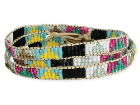 Triangle Design Beaded Wrap Bracelet Online Hot Sale