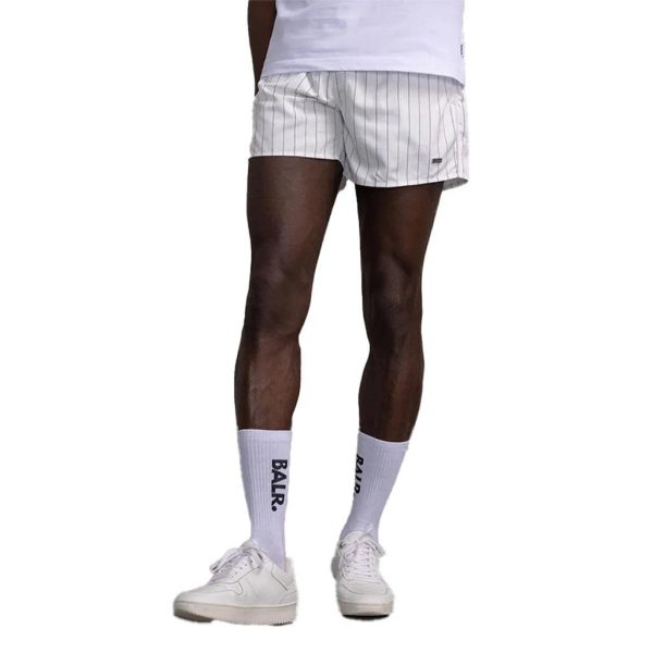 Classic Pinstripe Swimshorts Bright White Fashion