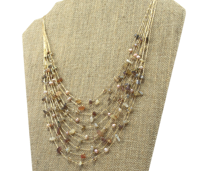 Akha Necklace - Tan Online now