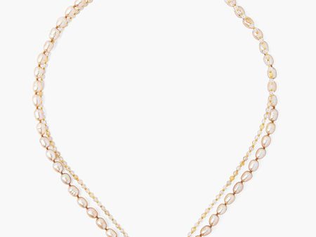 Chan Luu Champagne Pearl Mix Baroque Pendant Necklace For Cheap