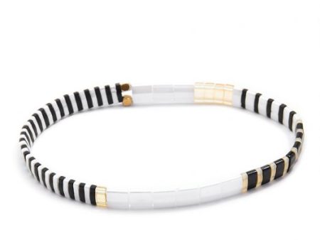 Zenzii Striped Beaded Stretch Bracelet Online