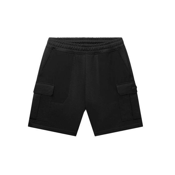 Q+ Regular Fit Cargo Shorts Jet Black Online now