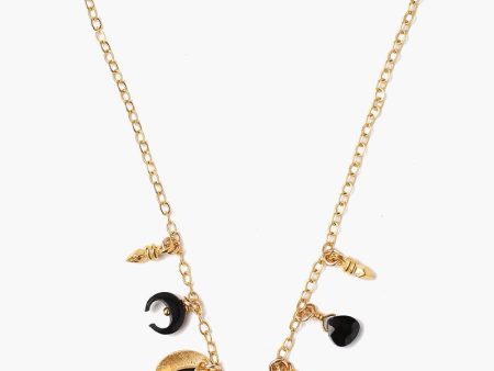 Chan Luu Black Mix Evil Eye Charm Short Necklace Online Hot Sale